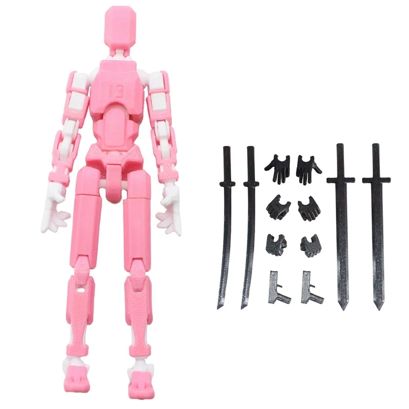 Multi Jointed Movable Robot 3D Printed Mannequin Toyslucky PVC Model Lucky 13 Full Body Activity Robot Action Figures E