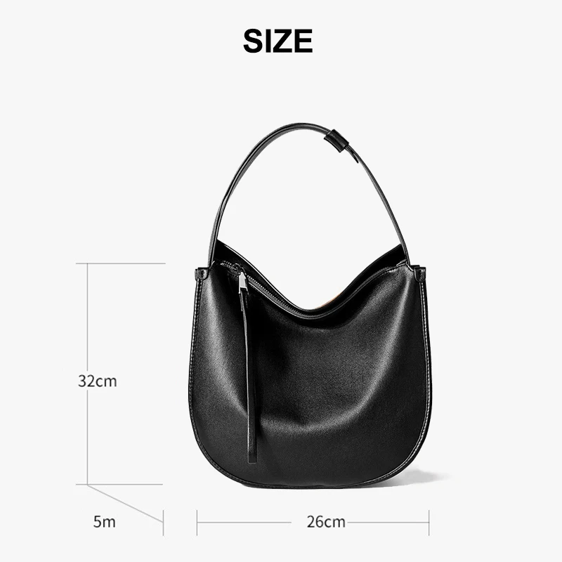 

New minimalist and comfortable soft leather tote bag cowhide commuting large capacity women's bag, single shoulder crossbody bag