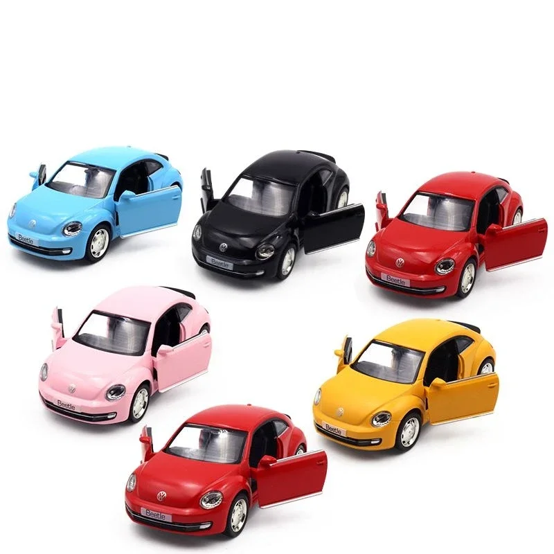 1:36 Nieuwe Volkswagen Kever Sedan Speelgoedauto Voor Kinderen Diecast Voertuig Miniatuur Model Pull Back Collectie Cadeau Boy