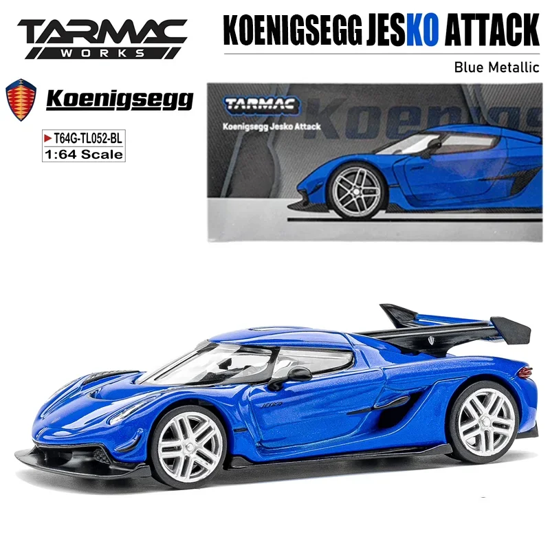 

Tarmac Works 1/64 KOENIGSEGG JESKO ATTACK Blue Metallic Alloy Toy Motor Vehicle Diecast Metal Model Gifts