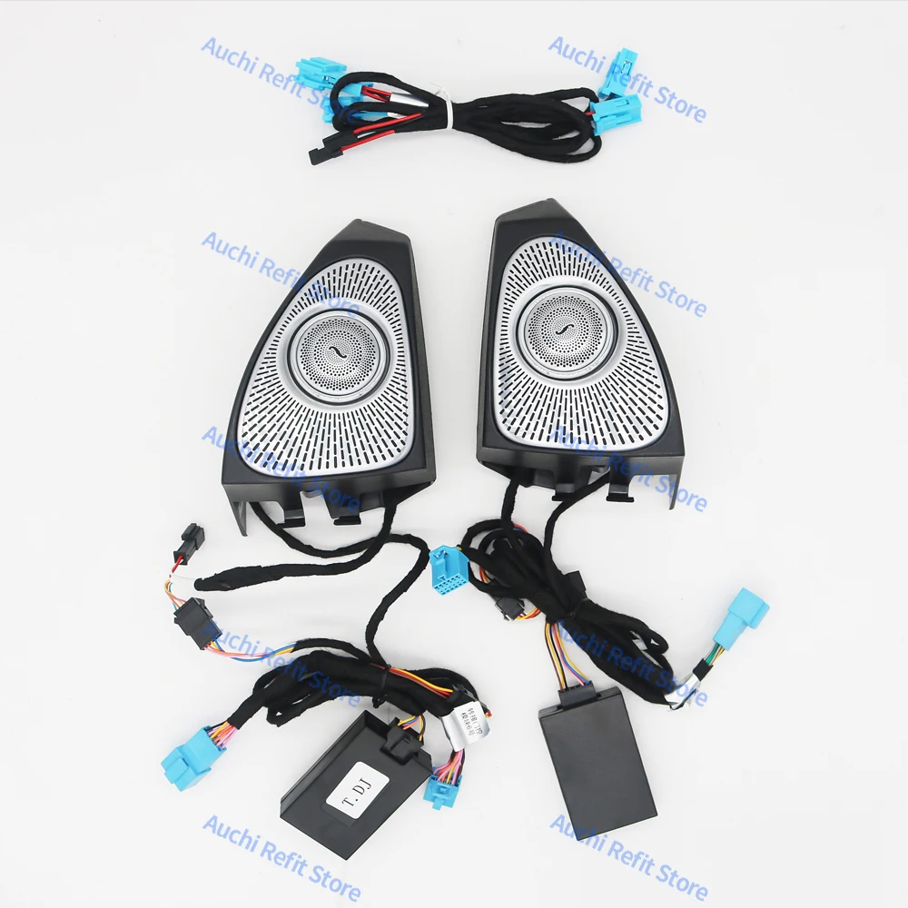 64 Colours 3D Rotating Tweeter Speaker For Mercedes Benz GLB GLA X247 W247 W177 Luminous Sound Horn Trumpet Ambient light Refit