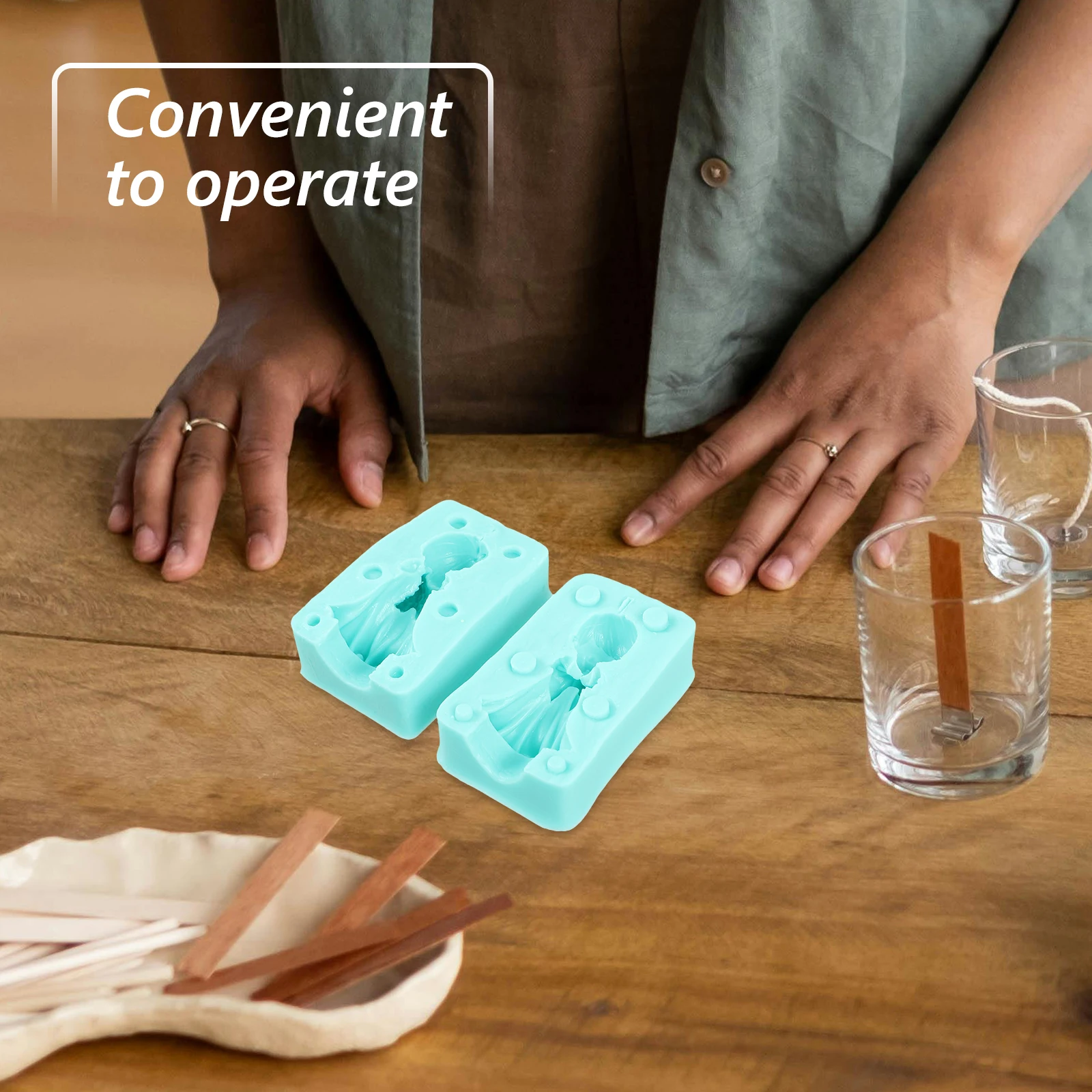 

Fondant Mold Candlestick Epoxy Casting Silicone Molds Salon Cake Chocolate Decorating Equipment Moulds Silica Gel