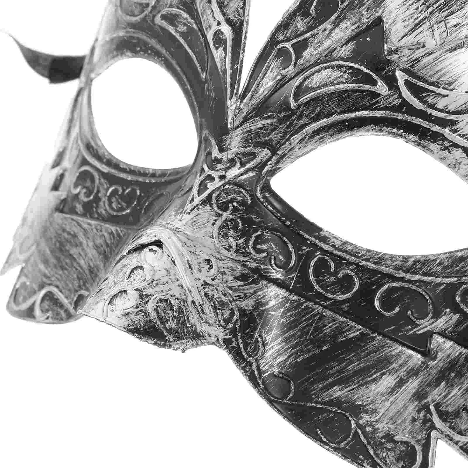 235x14 ซม.แฟชั่นฟันเลื่อยหน้ากากครึ่งหน้าพลาสติก Face Mask Performing Props PARTY Supplies (Golden)