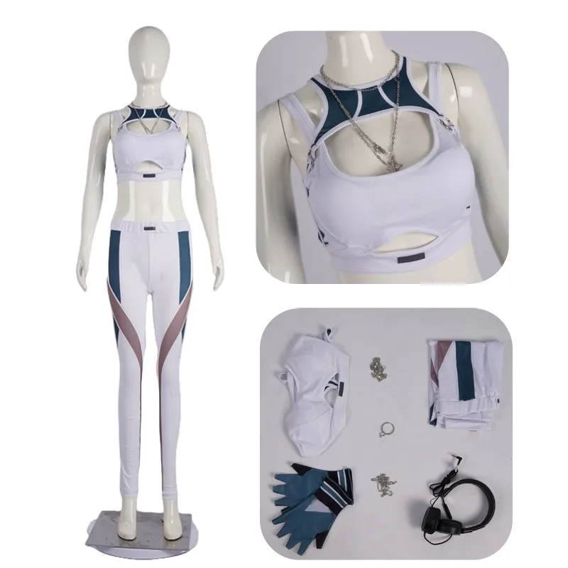 

Women Yoga Clothes Naraka: Bladepoint Shayol Wei Cosplay Costume Uniform Headset Accessories Suit 2026Halloween Roleplay Outfits