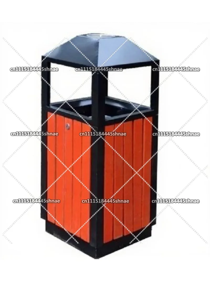 Creativity Outdoor Trash Bin Large Trash Can Classification Scenic Spot Sanitation School Outdoor Steel Wood Park