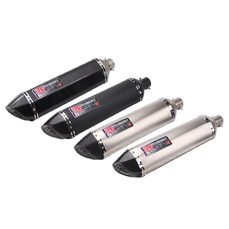 Length 570mm Inlet 51mm 61mm Exhaust Muffler Pipe Motorcycle Yoshimura Escape Moto Universal for TMAX NMAX PCX MSX CBR150 etc