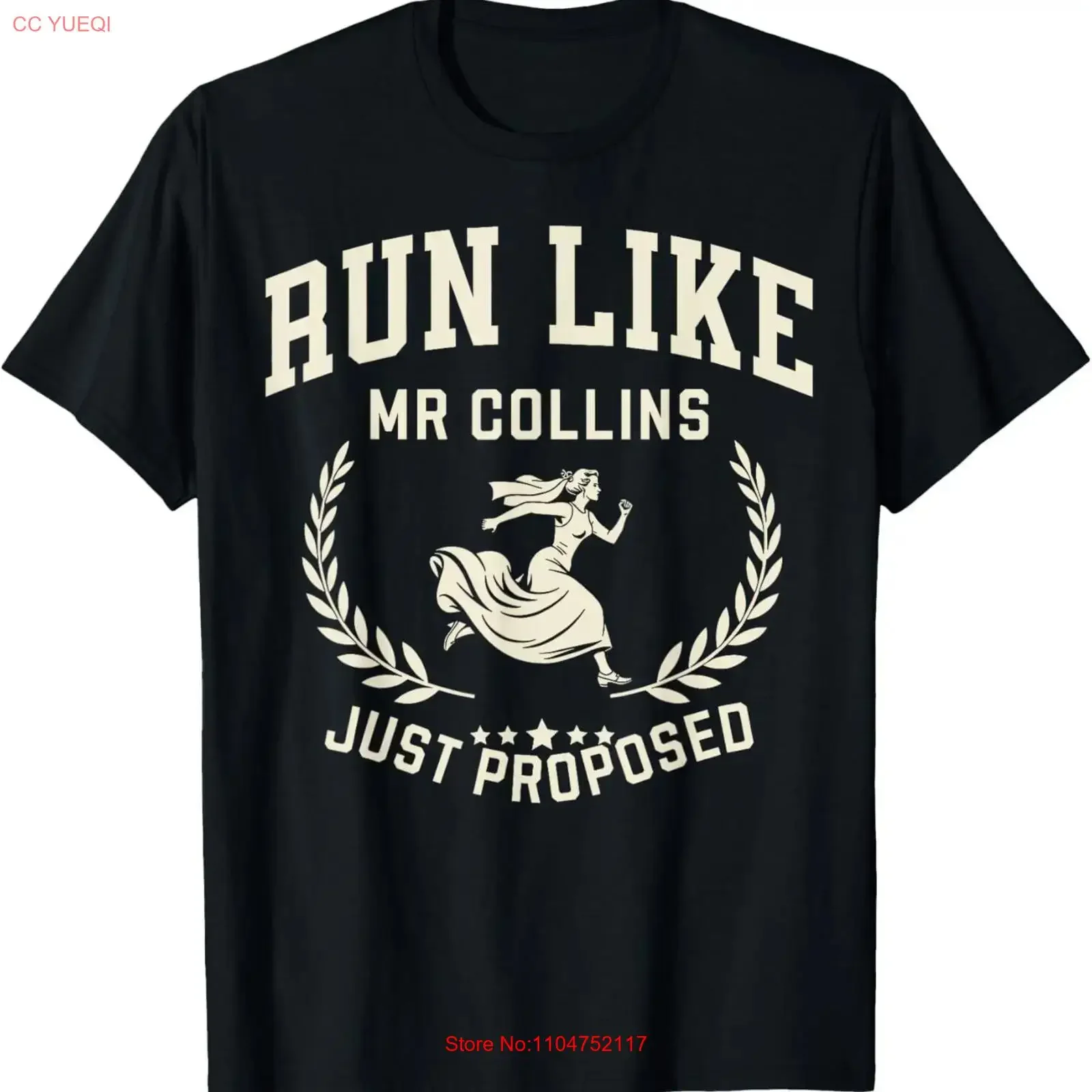Run Like Mr Collins Just Proposed T Shirt  vintage Washed Stretched Comfortable streetwear fashion Soft Top For Everyday Wear