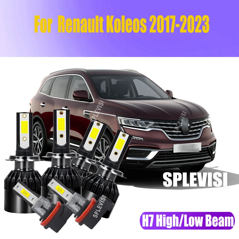 

Premium LED 6000K White Headlight Fog Bulbs Modern Headlamp Appearance For Renault Koleos 2017 2018 2019 2020 2021 2022 2023