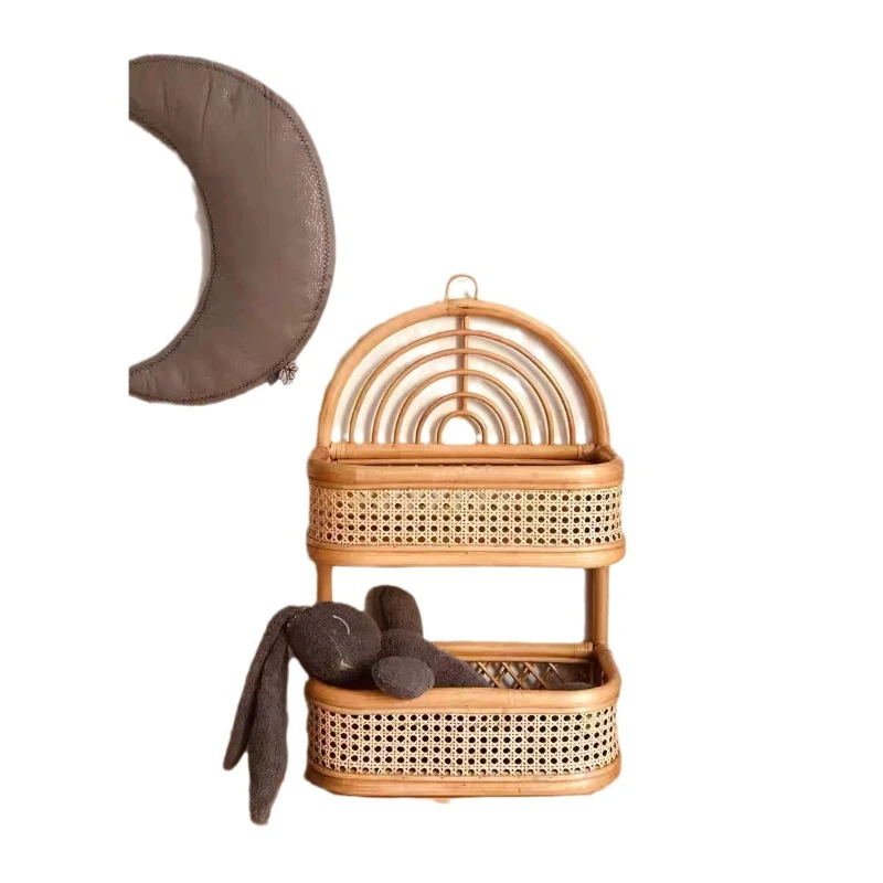 

Rattan hangers, French retro natural handmade rattan hangers, decorative hangers