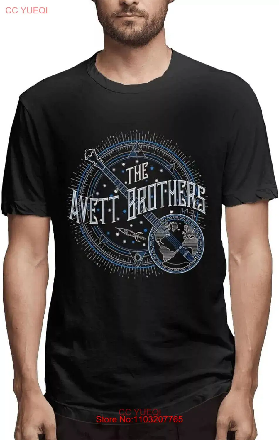 Мужская футболка с коротким рукавом The Avett Rock Music Brothers