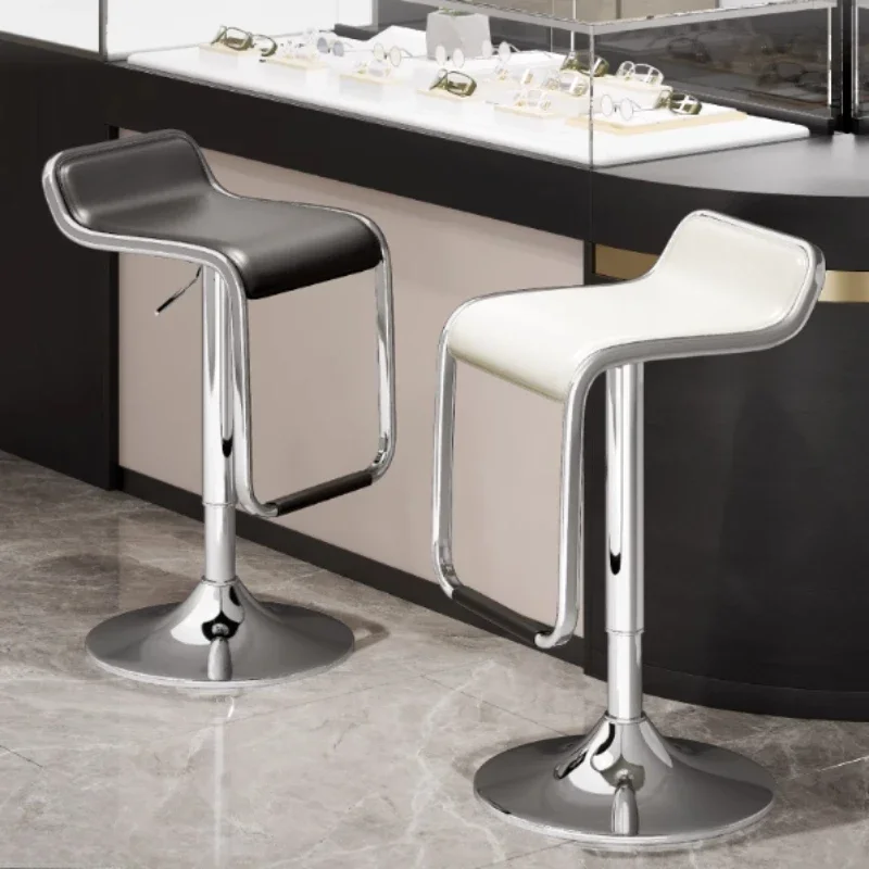 

Metal Minimalistic High Bar Chairs Modern Lounge Black White Design Bar Chairs Nordic Swivel Taburete Cocina House Accessories