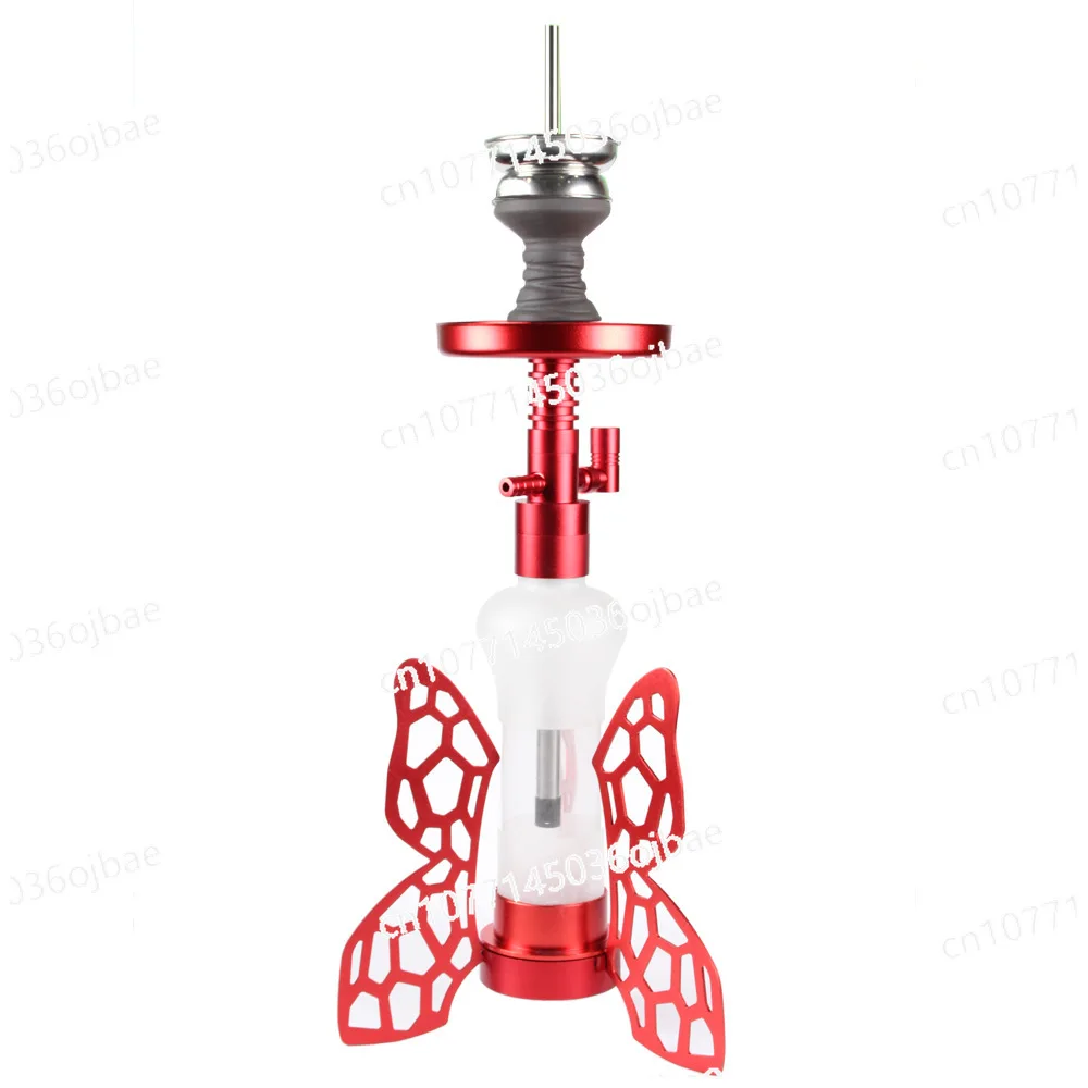 Butterfly shape hookah LED with lamp aluminum alloy Arabian gravity pot set