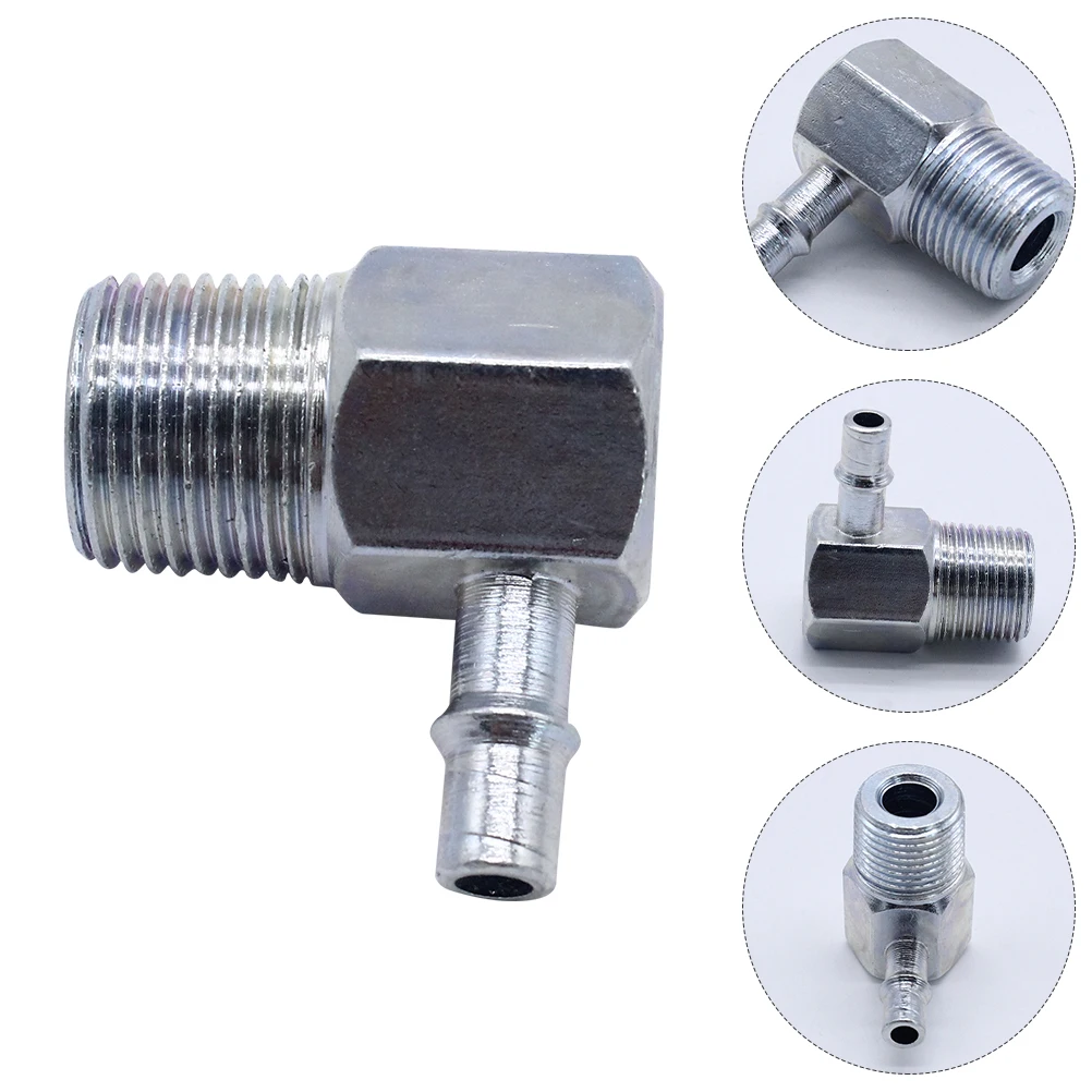 

90 Degree Intake Manifold Fitting Galvanized Steel High Strength Durable Leak-Proof Universal Npt 1/4 Auto Modification Supplies