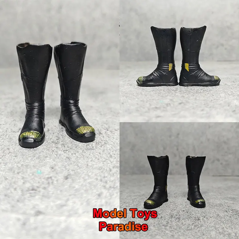 1/12 Soldier Light Armored Batman Long Boots Super Hero Hollow Shoes Fit 6inch Action Figure Model