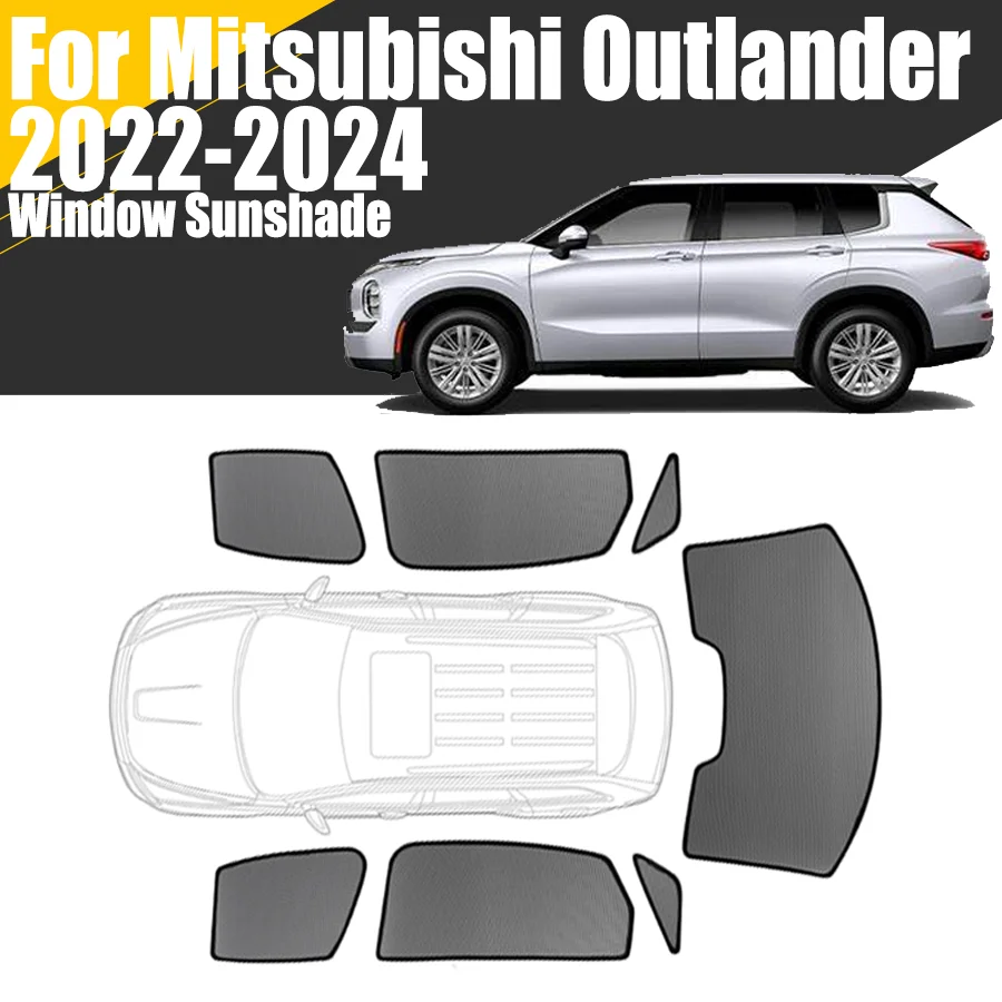 

Магнитный солнцезащитный козырек на окно автомобиля на заказ для Mitsubishi Outlander 2022-2024, сетчатая штора, переднее лобовое стекло 2023