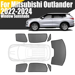 Custom Magnetic Car Window Sunshade For Mitsubishi Outlander 2022 - 2024 Curtain Mesh Front Windshield 2023