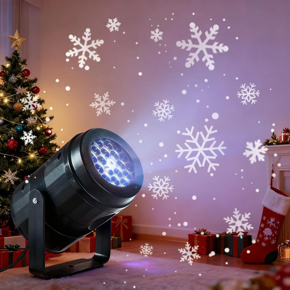 Halloween Christmas Snowflake Projector Lights USB 5V 3 Types for Holiday Parties Home Decorative Lighting