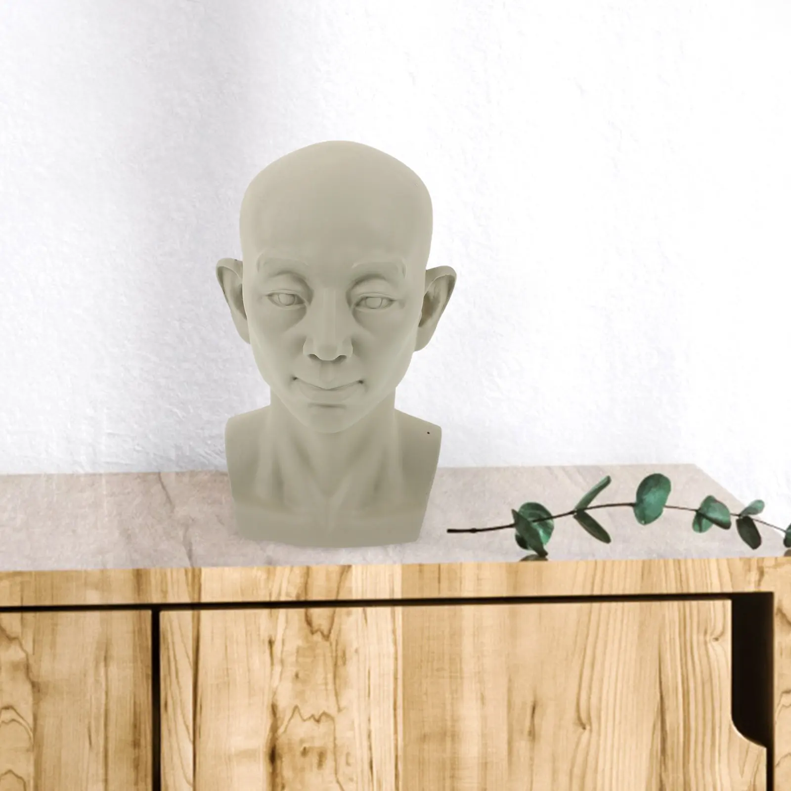 

Small Gypsum Bust Statue Classic Portrait Sculpture Desktop Shelf Decor Home Office Adornment Artist Sketch Prop Creative