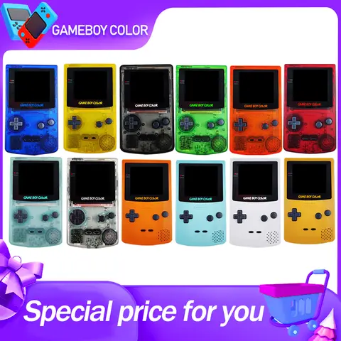 Gameboy Color Handheld Console 2.6" IPS High-Brightness Transparent Screen Collectible GBC Gaming Device Point-to-Point Full Fit