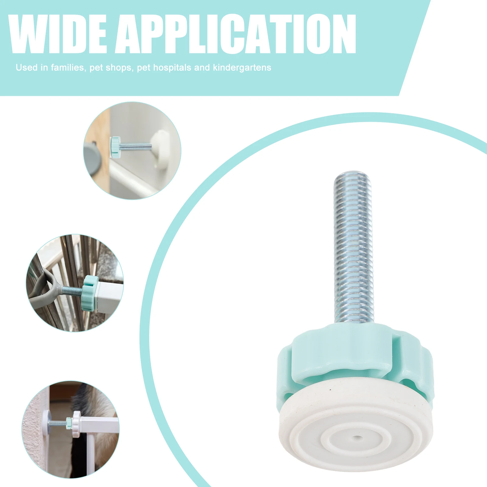 

4pcs Threaded Rod Screw Pressure Mounted Baby Safety Kids Guardrail Accessories No Tools Adjustable Metal Home Stair Pet Store
