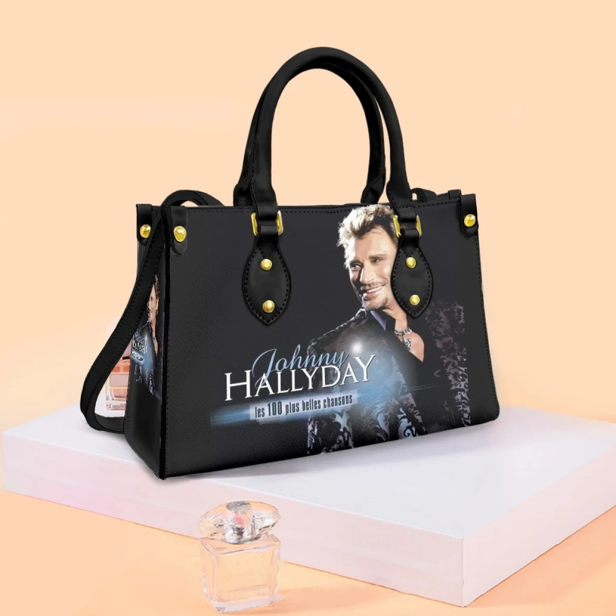 FORUDESIGNS Handbags For Women Johnny Hallyday Print Luxury Teen Girls Shoulder Bag Fashion Tote Bags Leather Hand Bags