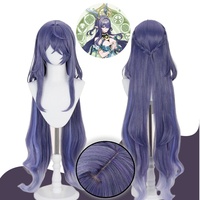 Lauma Genshin Impact Cosplay Wig Blue Purple Gradient Long Wavy Hair Nod-Krai Song of the Welkin Moon Party Accessory