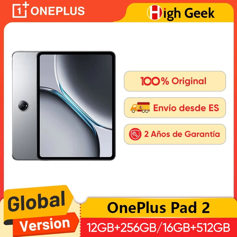 Globalna wersja OnePlus Pad 2 Snapdragon 8 Gen 3 Chipset 3K 12,1 cala Wyświetlacz 9510mAh Bateria 67W SUPERVOOC Charge 13MP Tylny aparat Tablet