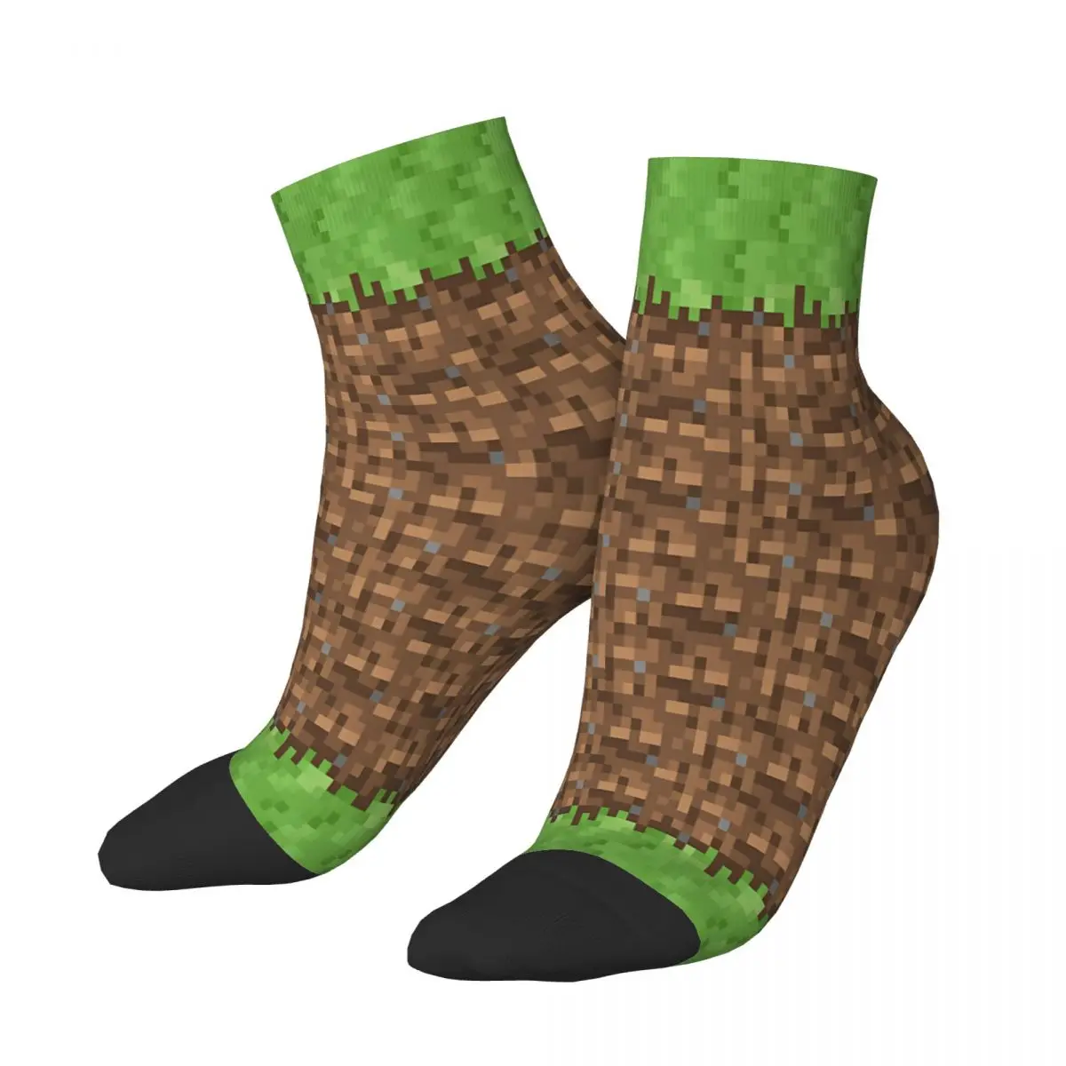 

Dirt With Grass Ankle Socks Male Mens Women Spring Stockings Polyester