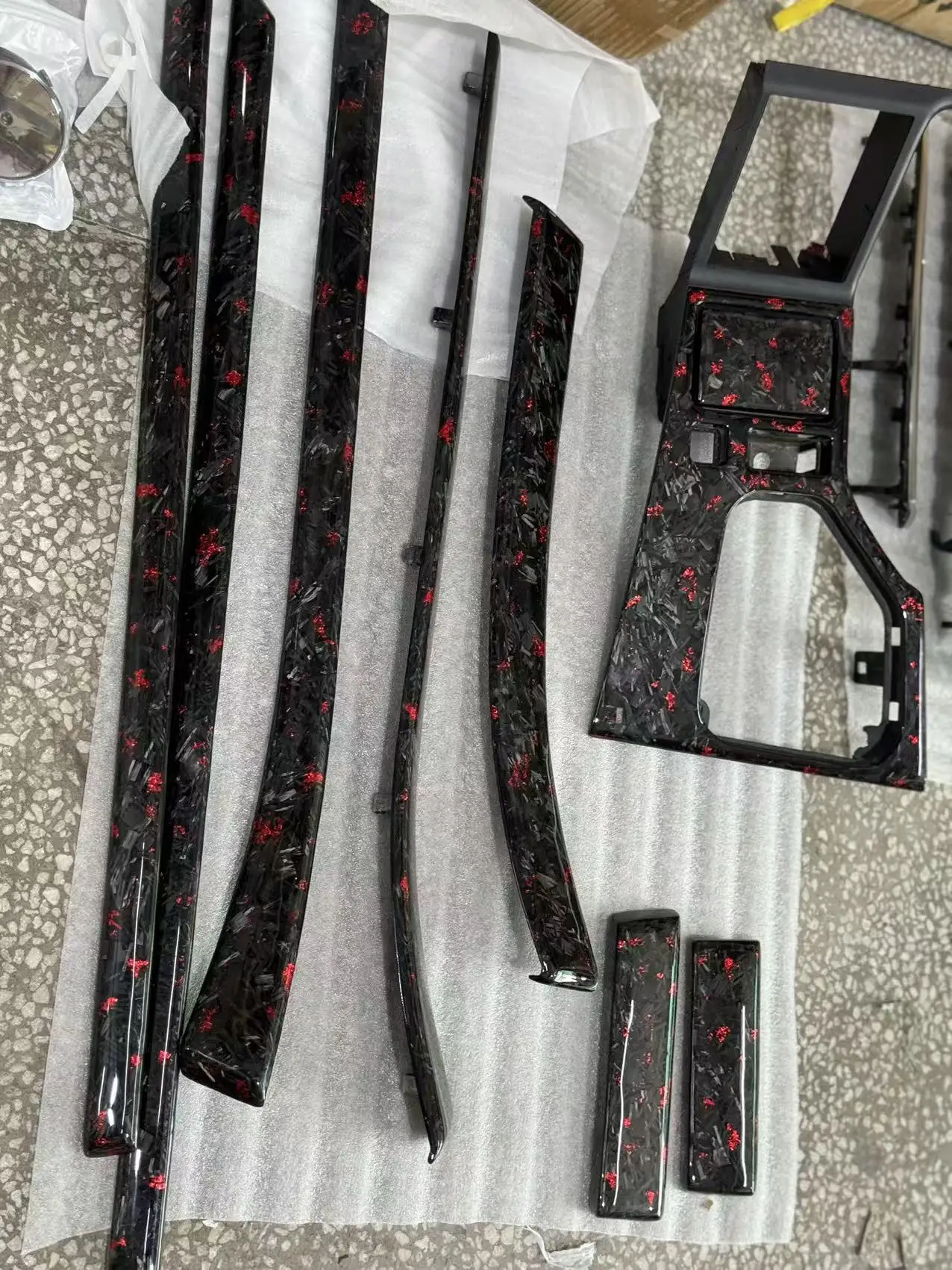 For BMW 5 seires E39 Real Forged Carbon Fiber Car Interior Dashboard Panel Center Console Gear Shift Trim Replacement Customize
