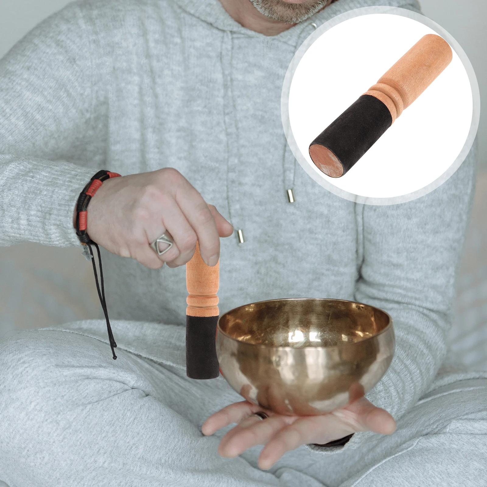 

Wooden Singing Bowl Stick Handcrafted Nepalese Mallet For Sound Bowl Meditation Tibetan Striker Accessory