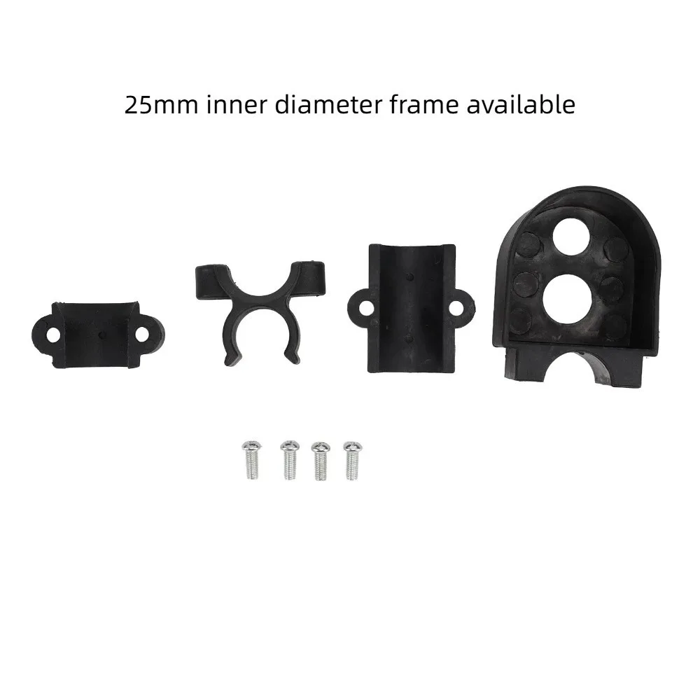 Black Wheelchair Crutch Holder ABS 25mm Inner Diameter Frame Available Mobility Aid Accessory Walking Stick Bracket