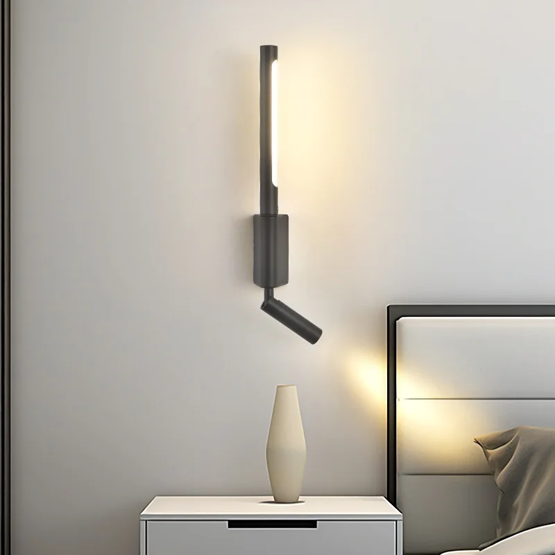 

Минималистичный вращающийся настенный светильник: современная лампа для чтения в спальне, для гостиниц и домашнего использования, регулируемая лампа для чтения с поворотным механизмом