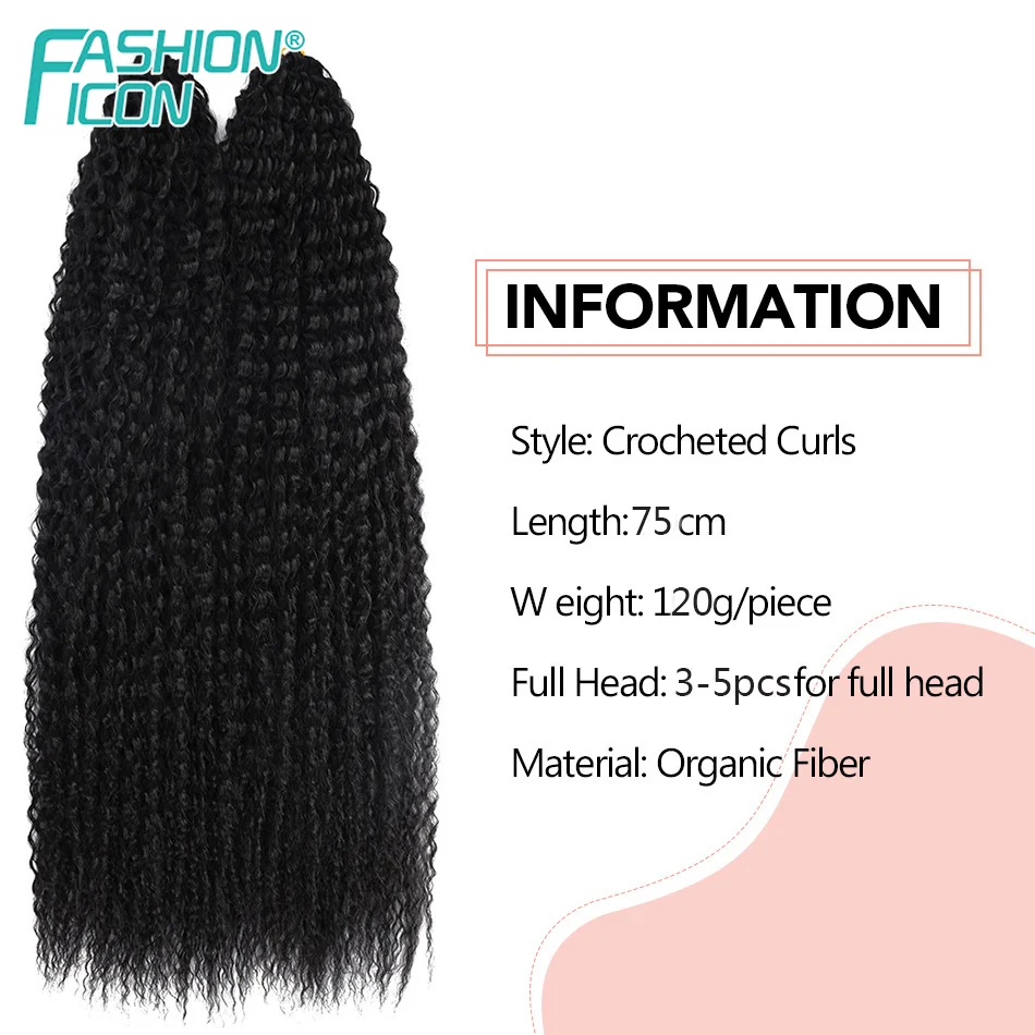 Capelli ricci Afro sintetici Twist intrecciare le estensioni dei capelli 30 pollici lungo Crochet parrucchino trecce rosa capelli per le donne uso quotidiano