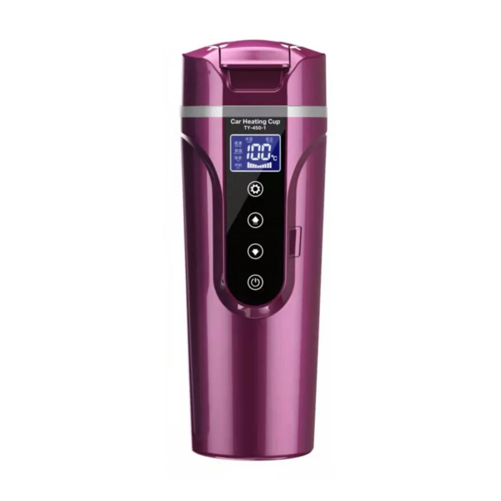 سيارة ذكية كهربائية محمولة 304 كوب من الفولاذ المقاوم للصدأ سيارة سخان المياه المغلي التدفئة فراغ كوب 12 V24V تسخين المياه السريع