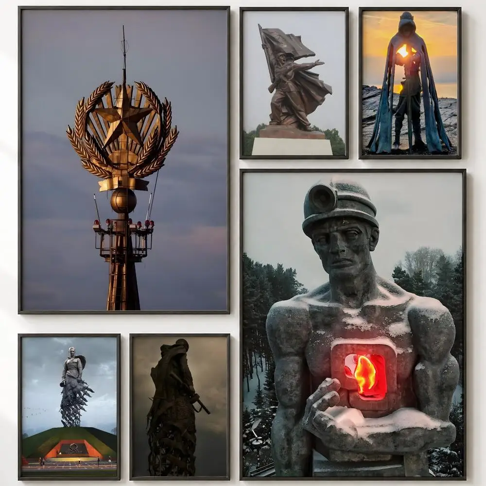 Russian Revolution Statue Poster HD poster wall art self-stick no-residue for home cafe office great gift