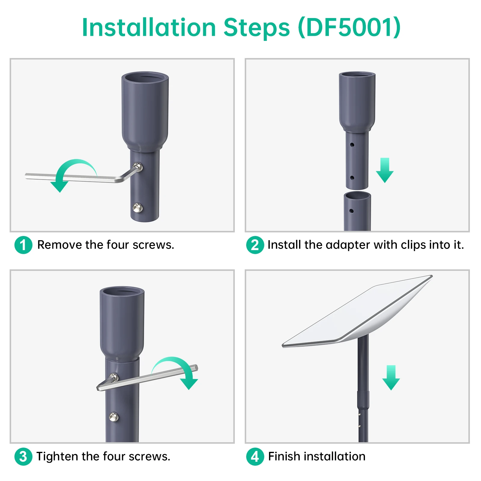 EDettes StarLink Pole Mount Kit de montage Starexhausen alliage d'aluminium, adaptateur de tuyau StarexhausV2, connexion sans soudure, installation sécurisée