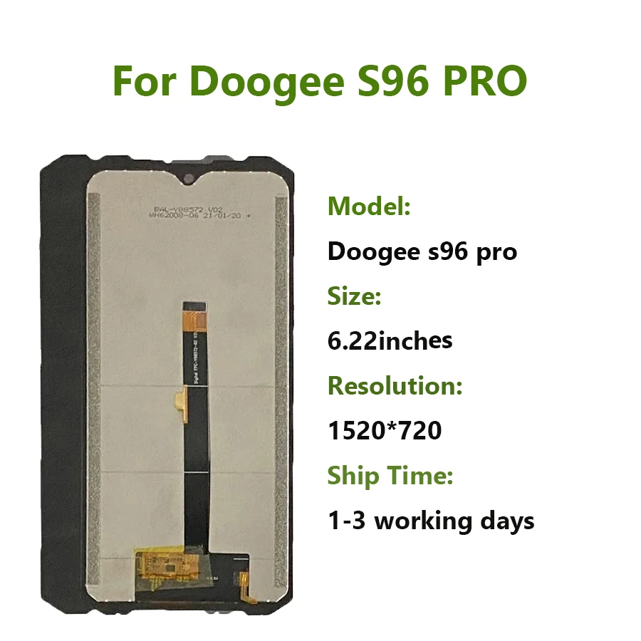 For Doogee S98 S97 Pro LCD Display Touch Screen Digitizer For Doogee S88 Plus S96 Pro LCD Doogee S61 S90 S86 S89 Pro LCD Display