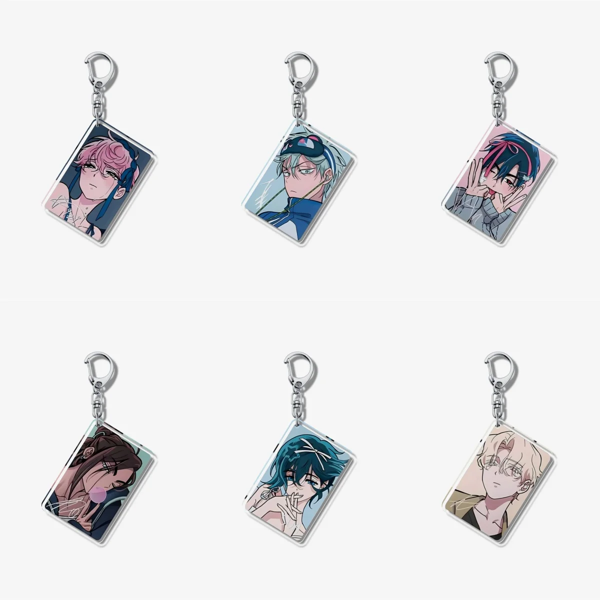 6CM Hot Anime Alien Stage Acrylic Keychain Model Cosplay Characters Ornament Accessories Goods Collection Christmas Gifts