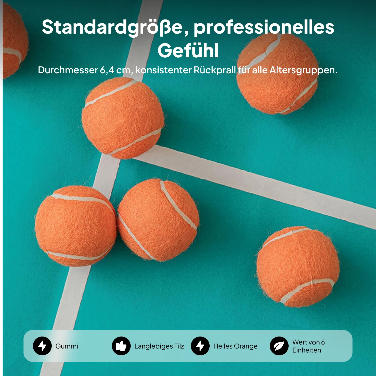 Tennis Training Balls 6 Pack High Quality Professional Practice for Tennis Equipment and Beginners Tennis Training Balls 6 Pack High Quality Professional Practice for Tennis Equipment and Beginners