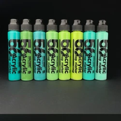 12mm Round Head Fleece Acrylic Graffiti Flowing Pen 30ml Waterborne Soft Head Inkable Art Painting Office Signature Highlighter