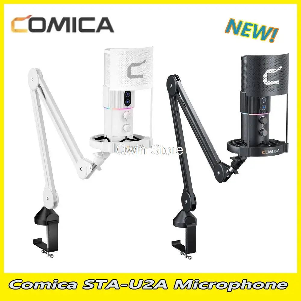 

Comica STA-U2A Recording Microphone Condenser With Adjustable Arm Stand Shock Mount for Sing Computer Noise Cancellation