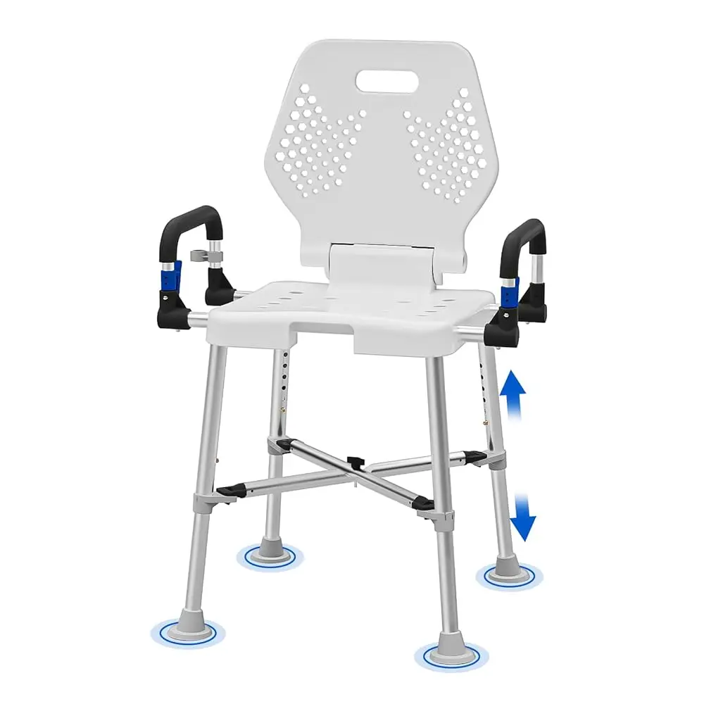 

Shower Chair For Seniros Elderly Handi Disabled Or Bariatric Adults With A And Back, Bench Seat For Inside Shower Stall And