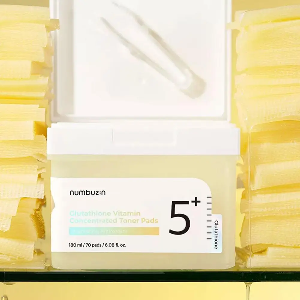 Original Numbuzin No.5+ Spot-Fading Kit - Vitamin Niacinamide Toner Pads & Glutathione Serum for Targeted Dark Spot Antioxidant