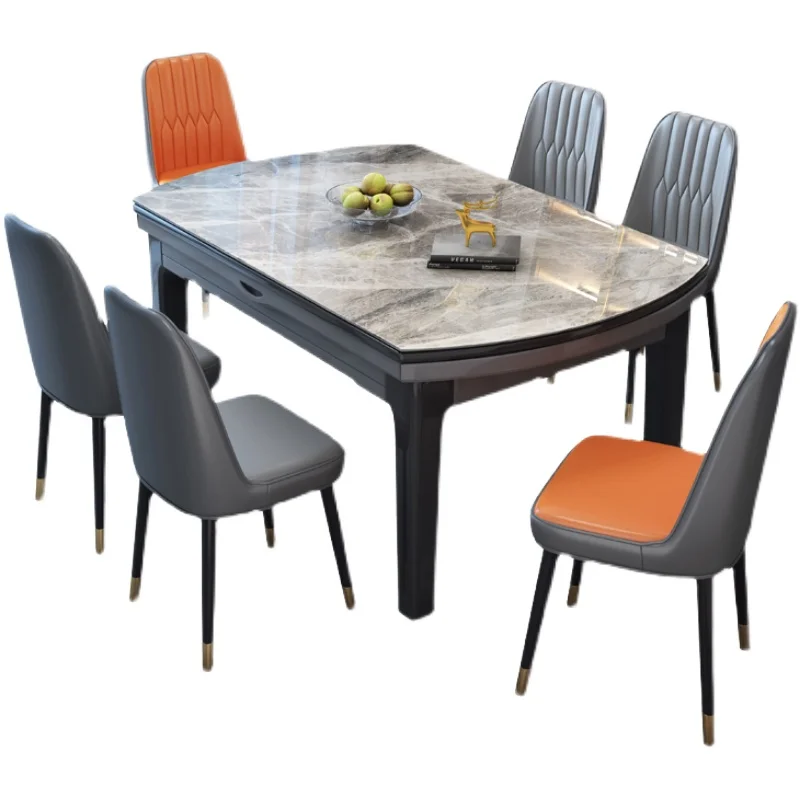 -Modern Home Furniture Dinning Table Set 6 Seater Round Marble Dining Table for Restaurant