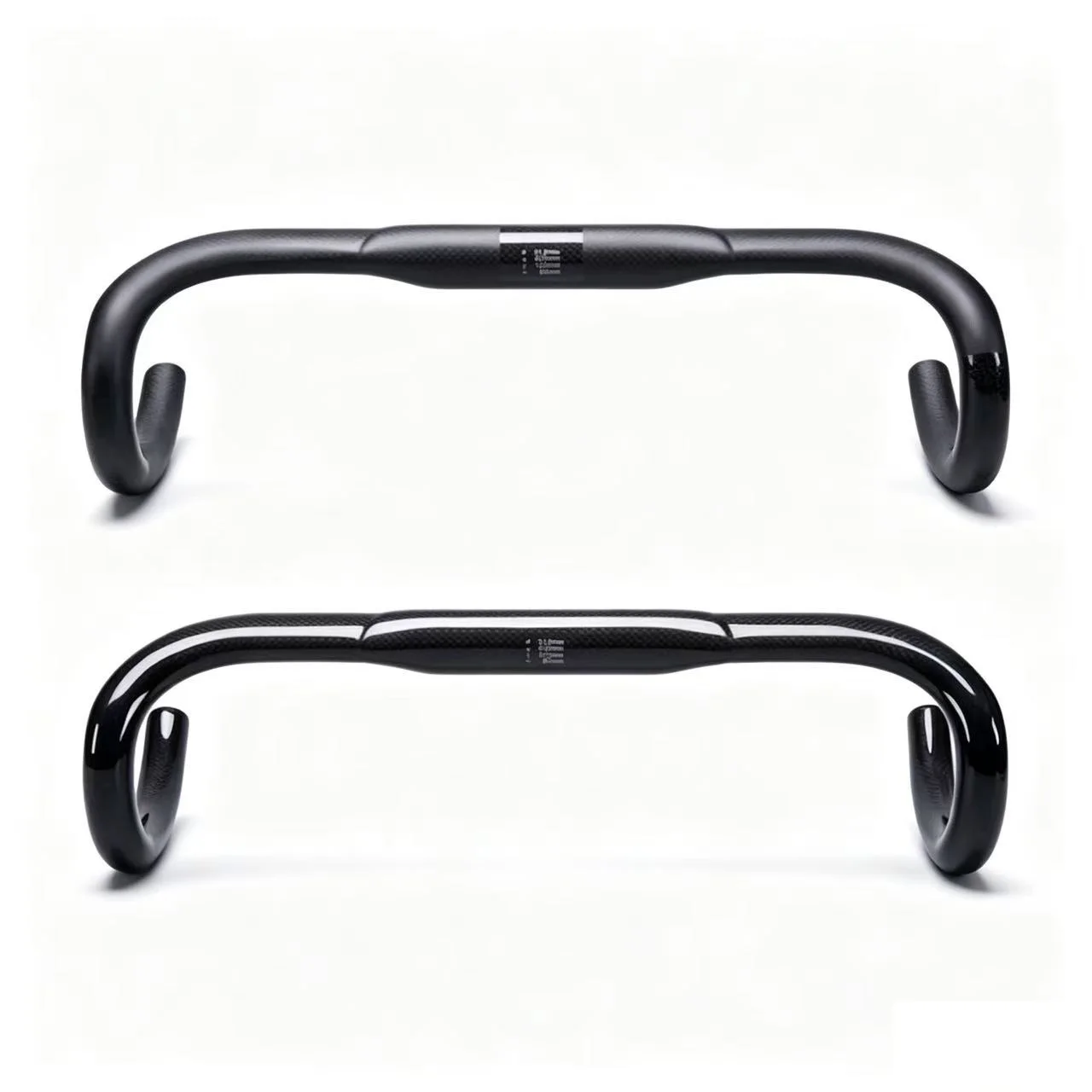 Guidon de vélo de route en carbone, guidon de course en carbone 31,8 mm, 400/420/440 mm, finition brillante 3K