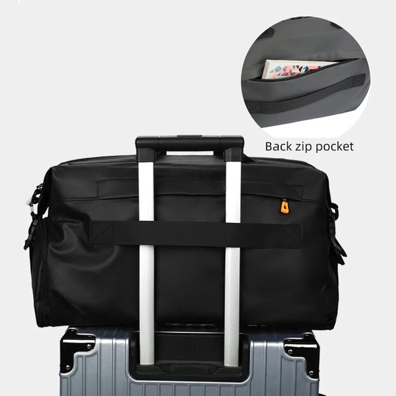 Bolso de viaje portátil para exteriores, bolsa con compartimento para zapatos de alta capacidad, bolsillo de separación en seco y húmedo, bolsas deportivas para entrenamiento físico y gimnasio