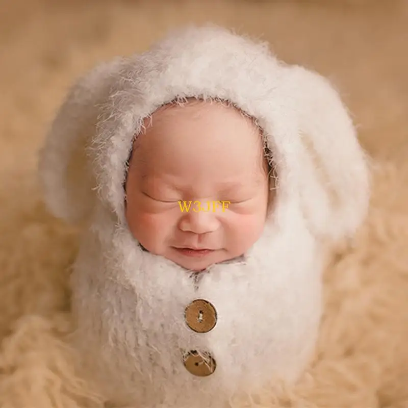 

W3JF Newborn Photography Props Knitting for Professional Photos Infant Posing Props Exquisite Photo Knittings