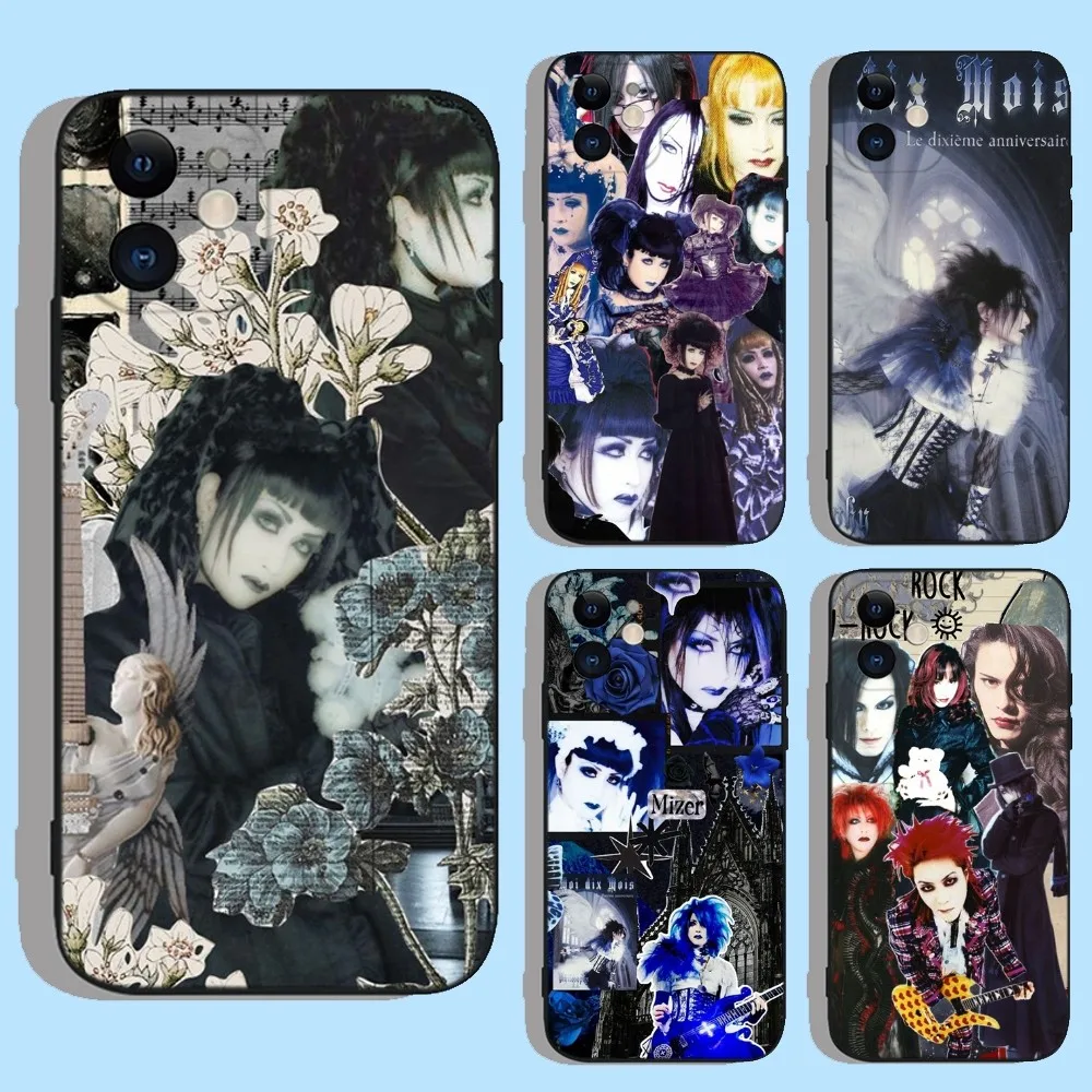 

Malice Mizer Rock Band Phone Case For iPhone 16,15,14,13,12,11,XS,XR,X,8,7,Pro,Max,Plus,mini Silicone Black Cover