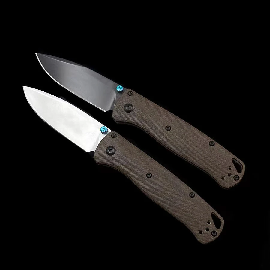 

Flax Handle BM 535 Folding Knife Outdoor Camping Hunting Survival Safety Defense Pocket Knives EDC Tool