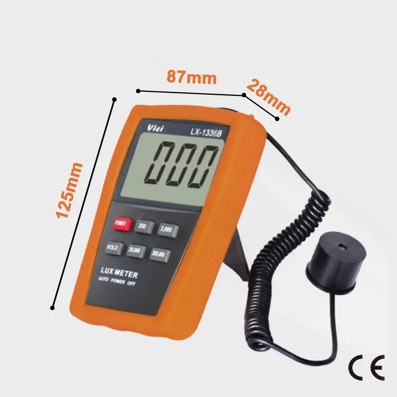 LX-1336B 10-200000cd/m² LCD Screen Light Tester Intelligent Luminance Meter High Precision Digital Lux Meter